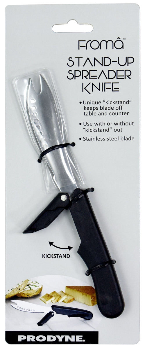 Stand Up Spreader Knife Black Plastic Handle Froma - Additional View