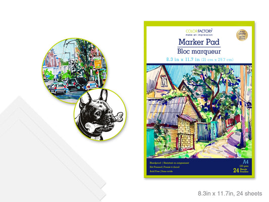 Marker Pad 8.25"x11.75" 24 Sheets Bleedproof 120gsm AF (A4)