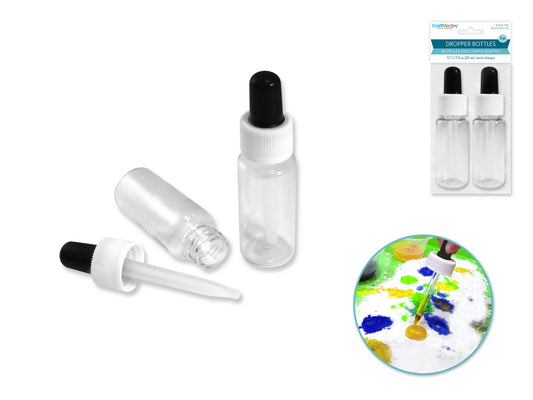 dropper bottles 20 ml 2pk screw top