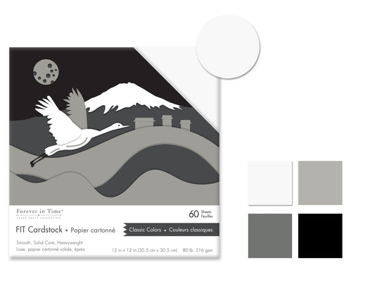 Classic Colors Scrapbook Cardstock: 12"x12" 80lb (216gsm) Smooth C) Classic Colors
