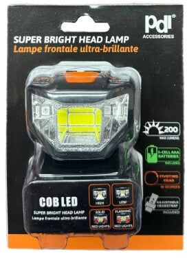 Head Lamp LED 200 Lumens PDI
