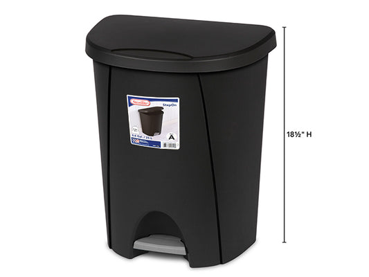Poubelle à pédale 25 L - Noire