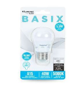 LED Bulb A15 5.5W 5000K Luminus Basix