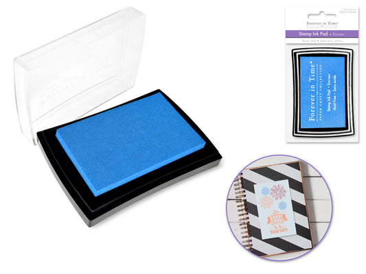 Stamp Ink Pad royal blue 1.5"x2.5" Pigment Solid Color AcidFree