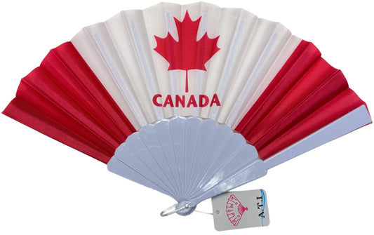 Hand Fan Canada Maple Leaf