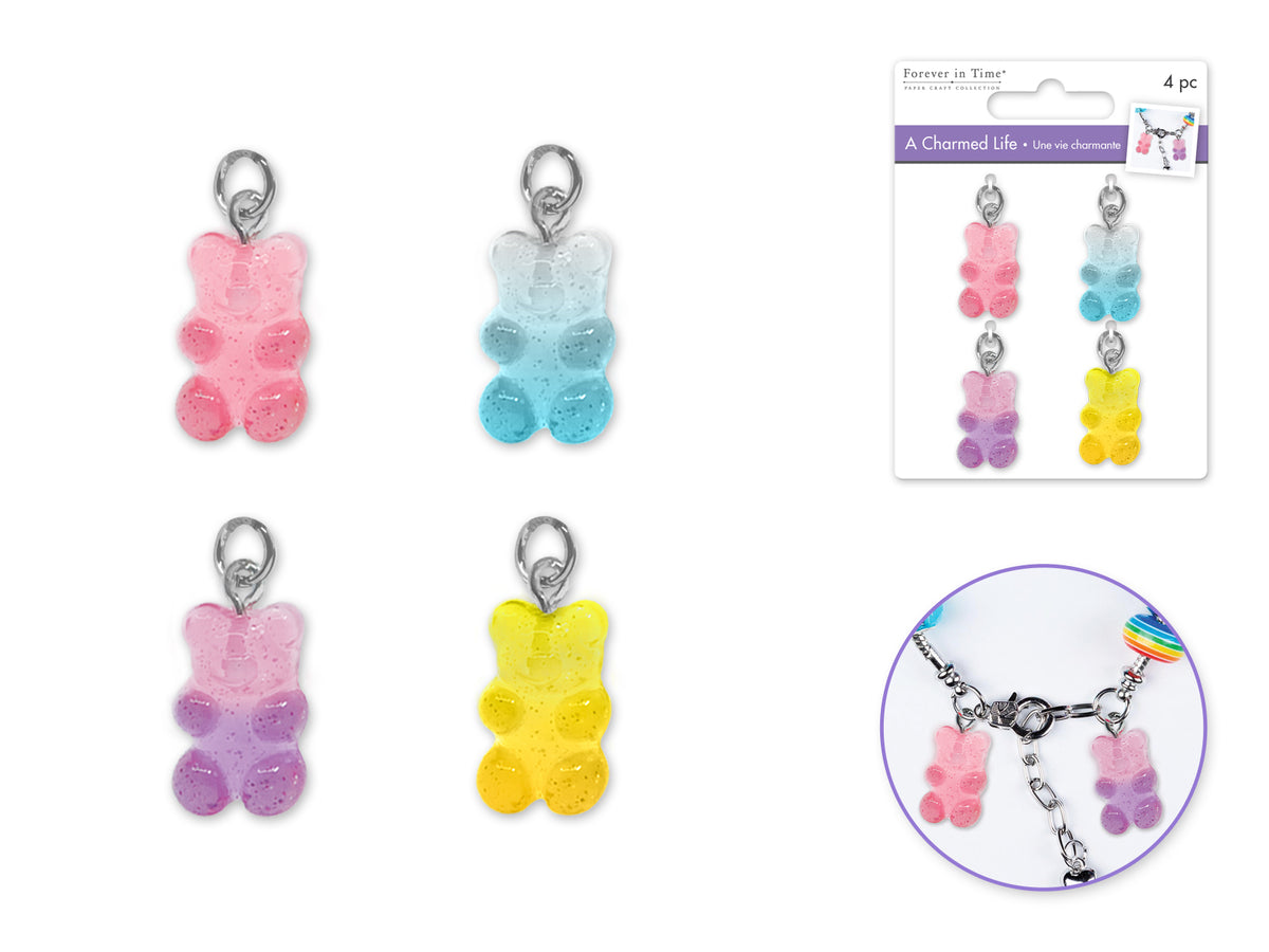 Paper Craft Emb: Charmed Life Asst Charms w/Hoop Finding C) Gummy Bear