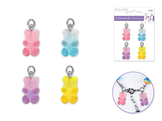 Paper Craft Emb: Charmed Life Asst Charms w/Hoop Finding C) Gummy Bear