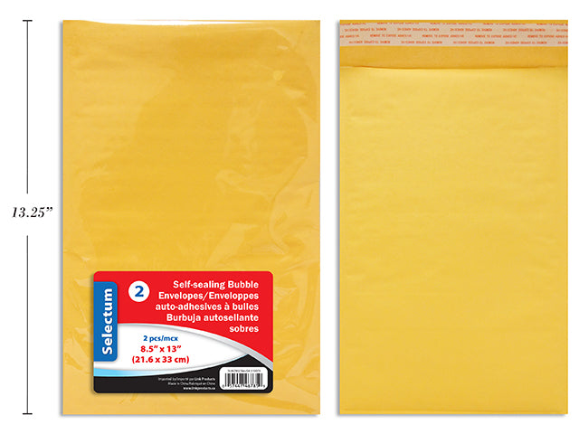 BUBBLE ENVELOPES 8.5X13" 7.3/4"X12.5" 3PC PEEL & SEAL