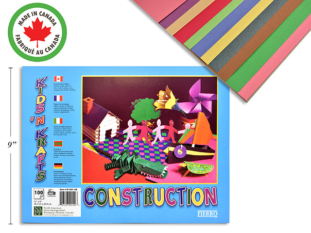 Construction Paper Pad 9x12" 100 sheets