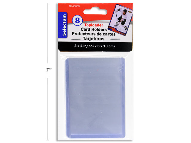Protège-cartes 3X4'' Lot de 8 toploaders