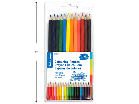 Colouring Pencils 12Pk Pre-Sharpened