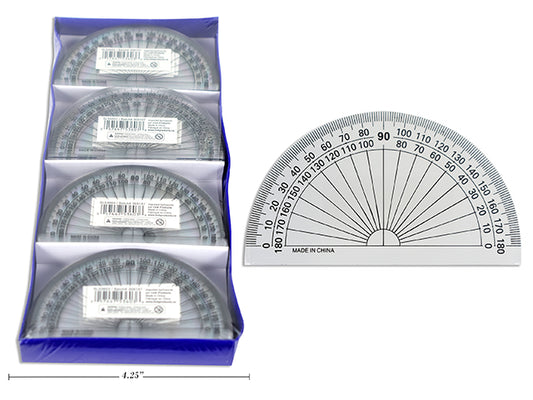 PROTRACTOR CLEAR 4"
