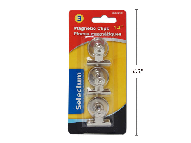 MAGNETIC SILVER CLIPS 3 PK, 32MM 1.2"