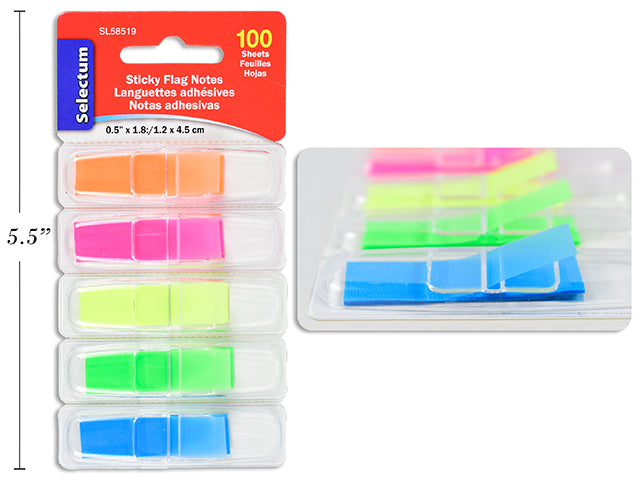 Sticky Flags Assorted Colours 20 sheets/each colour