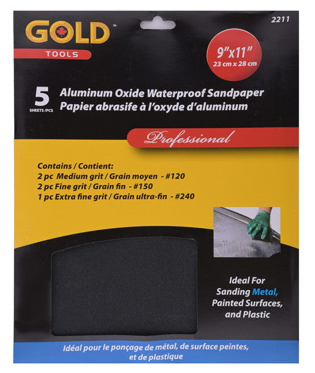 Sandpaper aluminum oxide waterproof 5 pc