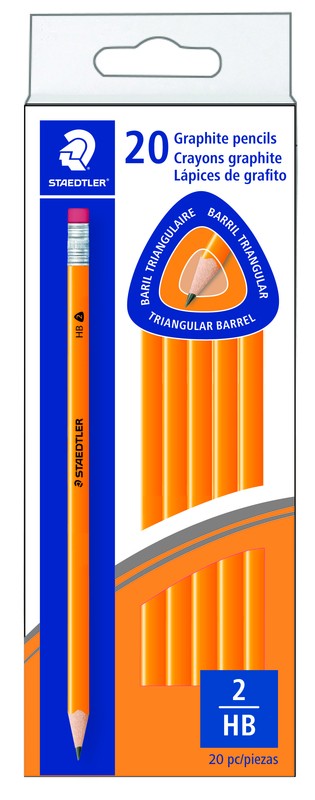 Pencils 20/pk Graphite Triangular Staedtler