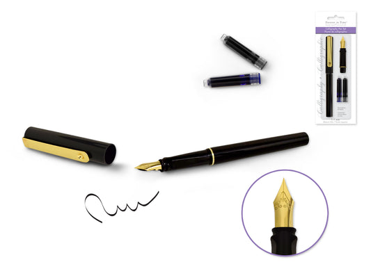 Calligraphy Pen Set  #1.3 Nib/Black+Blue Ink Scrappin-Gear