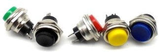 Push Button Momentary N-O SPST GREEN Switch