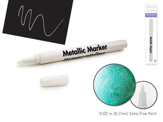 Metallic Marker: 0.7mm Extra Fine Point... C) White