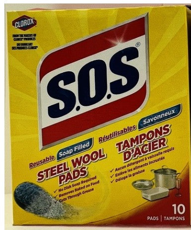 S.O.S Steel wool pads 10pk