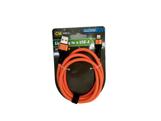 USB A - Lightning 3.3Ft Cable Ass't Colours CM