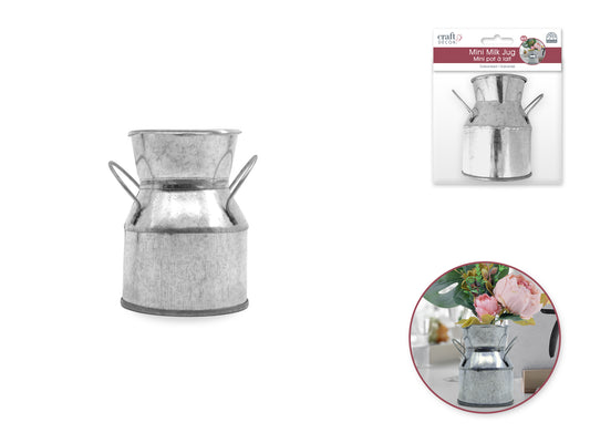 Mini Can 2.5"-3" Galvanized B) Milk Jug