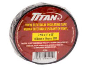 BLACK P.V.C.ELECTRICAL TAPE 19mm x 20m TITAN PROMO