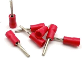 Terminal Pin-M 22-18AWG 10pk 1/16 Red