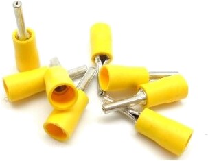 Terminal Pin-M 12-10AWG 10pk 1/8 Yellow