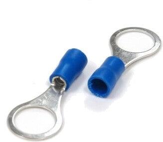 Terminal Ring 3/8" 16-14AWG 10pk Blue