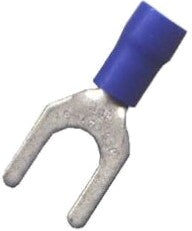 Terminal Fork Sz 6 16-14AWG 10pk Blue