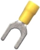 Fourche Terminale, taille 10, pour câbles 12-10AWG, lot de 10, jaune