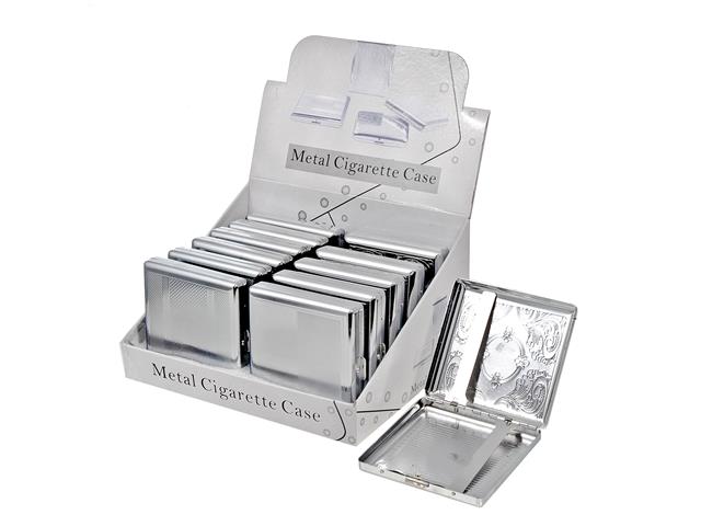 Cigarette Case Metal Assorted 3.50" X 3.50