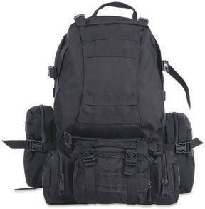 Stealth Modular Pack 50L Black Mil-Spex 21"x12"x9" Backpack