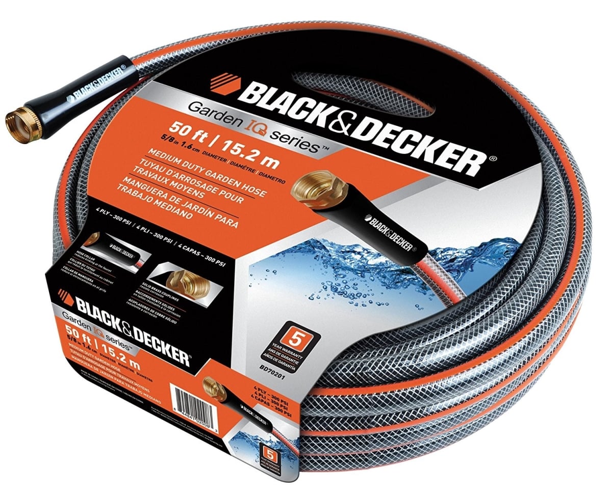 Garden Hose 5/8" x 50' Medium Duty Black & Decker (ENDCAP) - Additional View