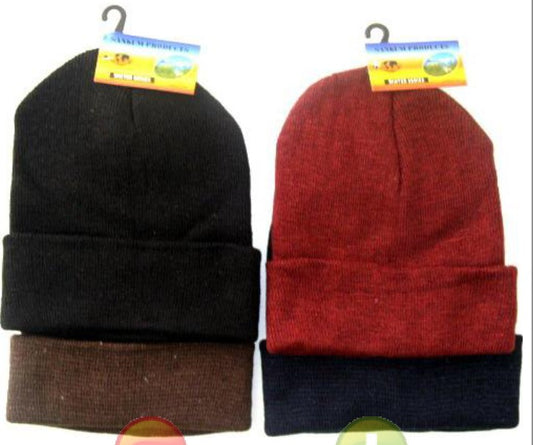 Toque plain winter assorted colours