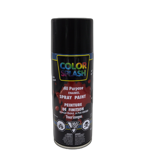 Spray Paint GLOSS BLACK color\splash 12OZ