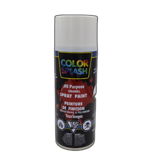Spray Paint GLOSS WHITE COLOR/SPLASH 12OZ