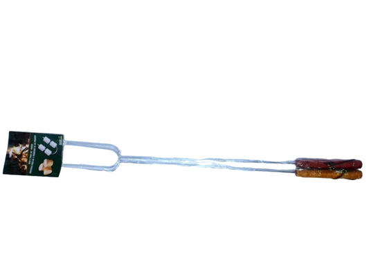 Camp Fork 2 Pack Set 30 Inch With Wooden Handle (endcap)