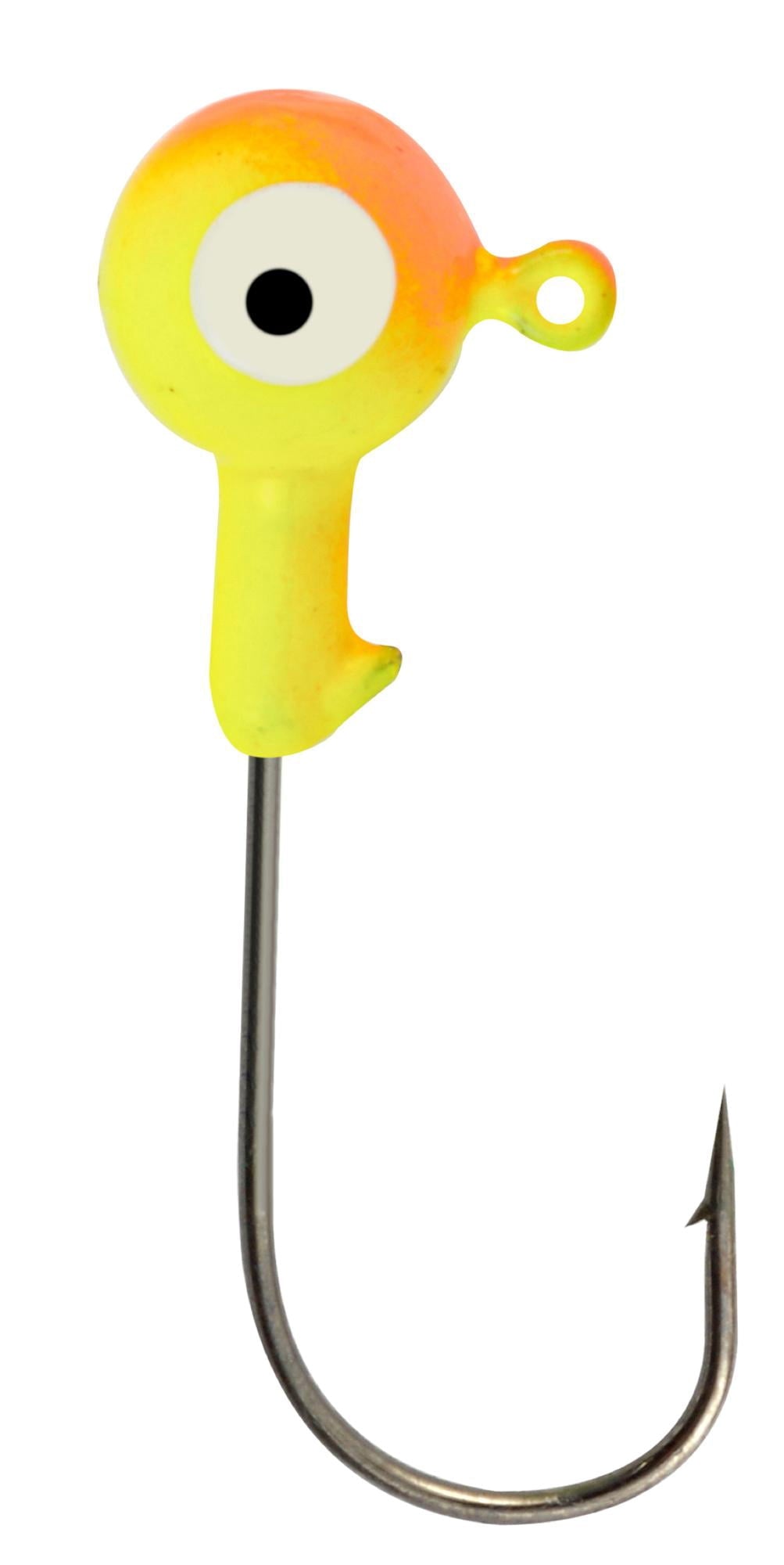 Double Eye Jig Heads 1/16oz. 10pk. Chartreuse/orange Danielson - Additional View