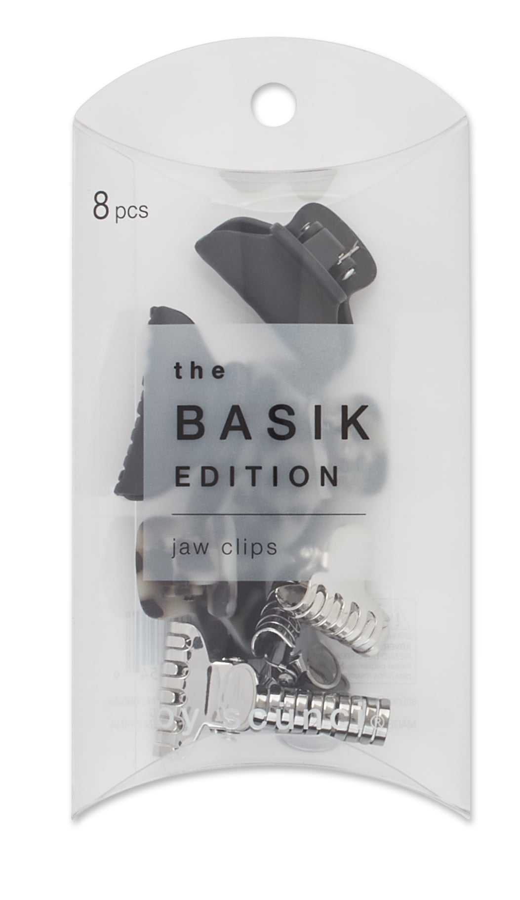Jaw Clips 8pk. The Basik Edition Assorted (EACH SOLD INDIVIDUALLY) - Additional View
