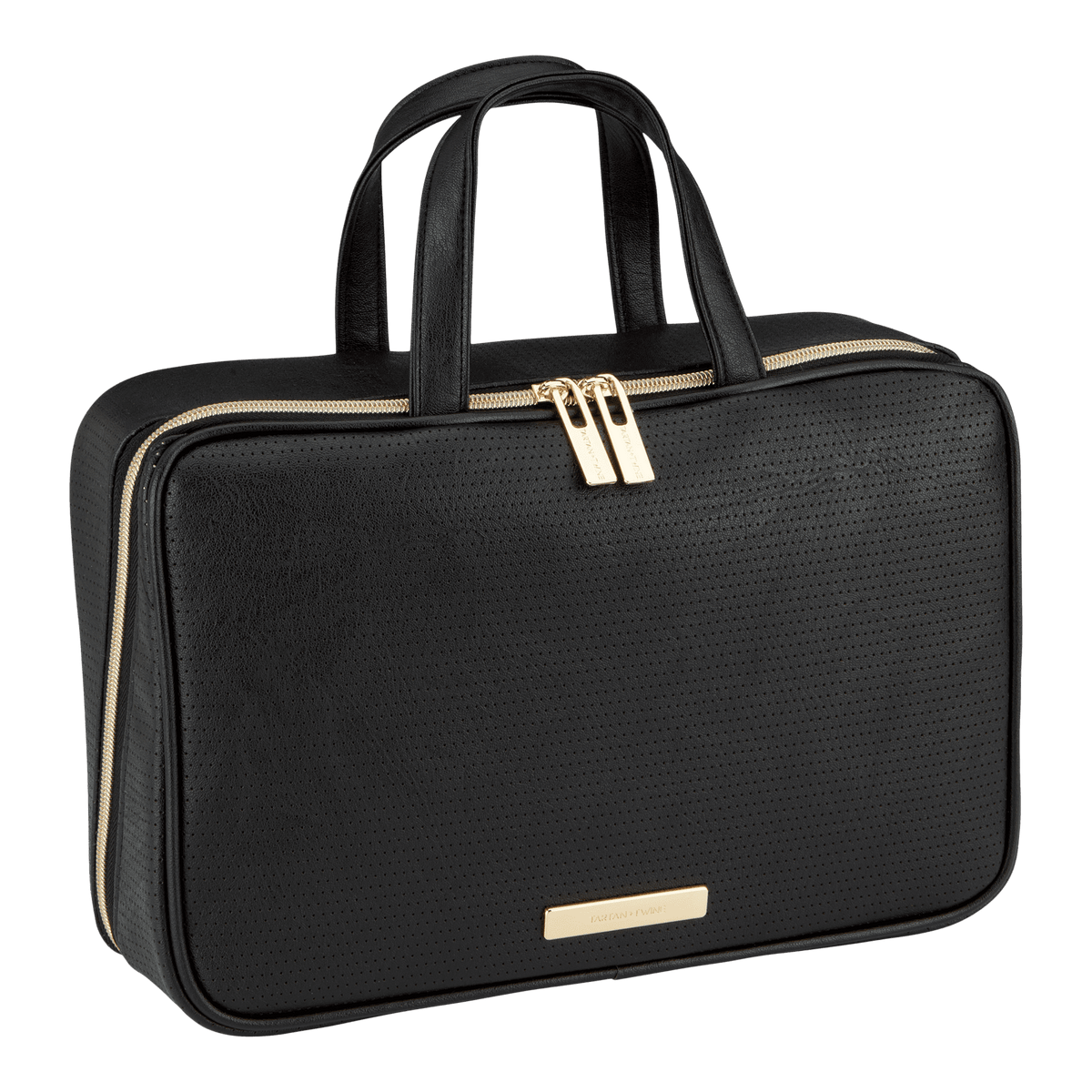 Perforated Deluxe Weekender Bag Black Tartan + Twine - Additional View