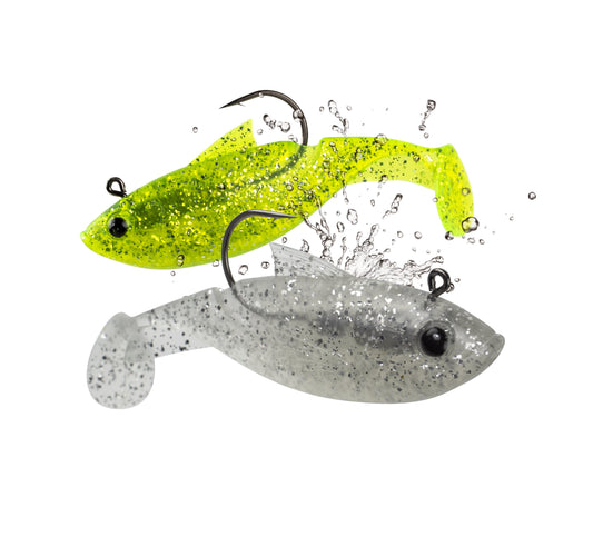 Bait Shifter Shad 4" 3/8oz. Ice 2pk. Lunkerhunt - Additional View