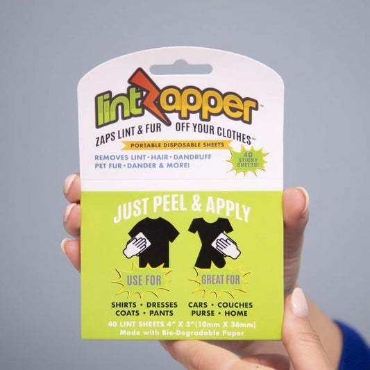 Lint Zapper 40 Sticky Sheets Removes Lint, Hair & Dandruff - Additional View
