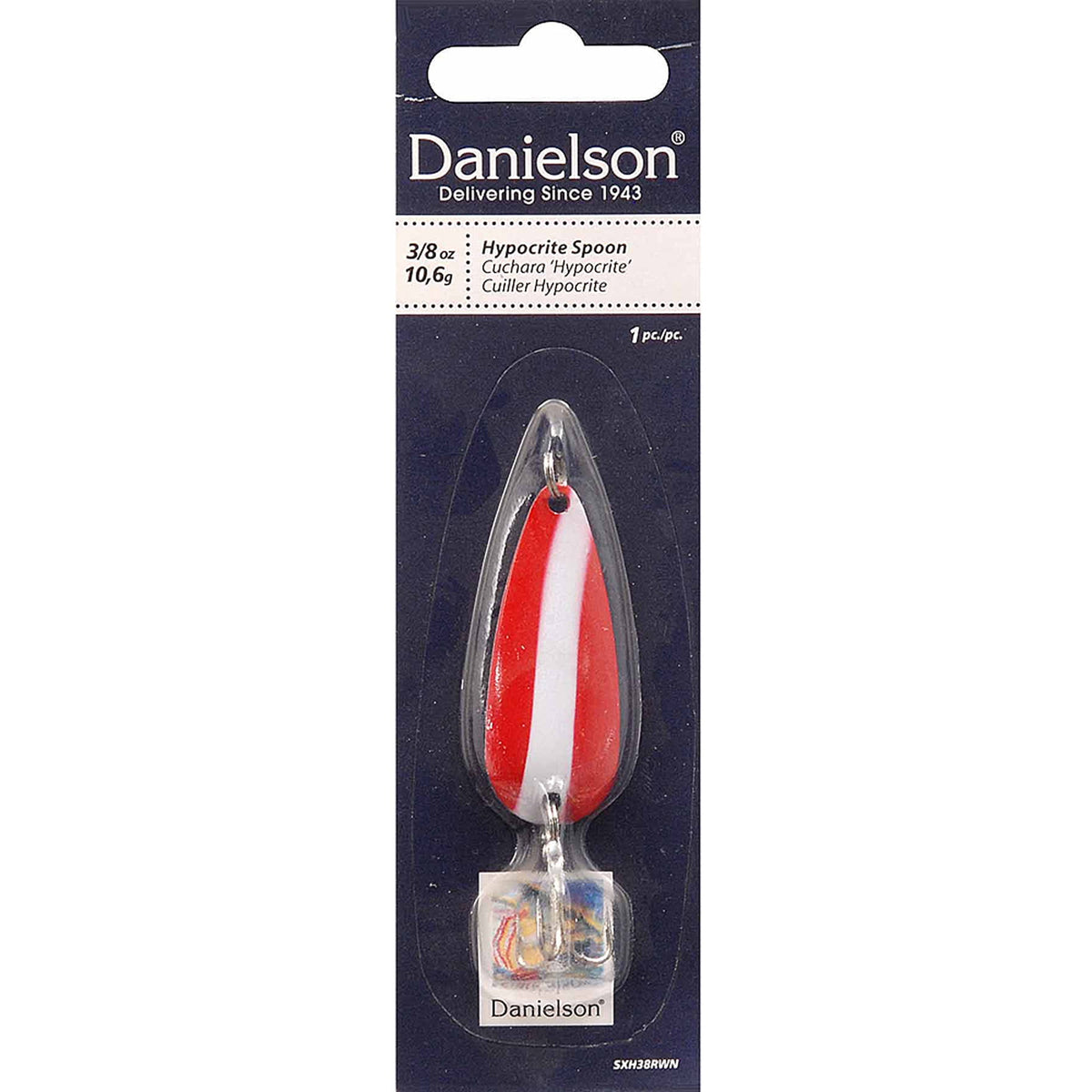 Hypocrite Spoon 3/8oz. Red/White Danielson - Additional View