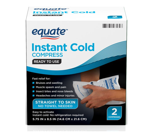 Instant Cold Compress 5.75" x 8.5" 2pk. Equate - Additional View