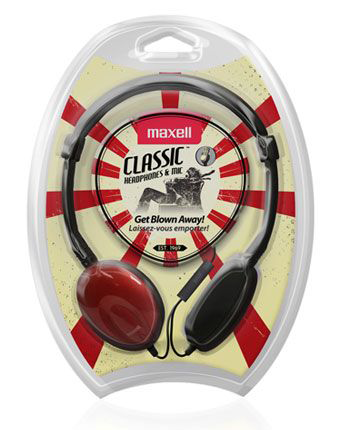 Classic Headphones & Mic Red Maxell