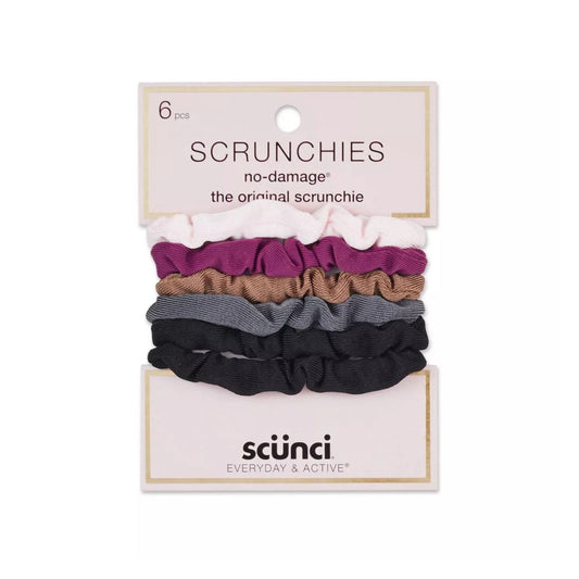 Scrunchies 6pk. Mini Comfy Twisters Assorted Colours Scunci - Additional View