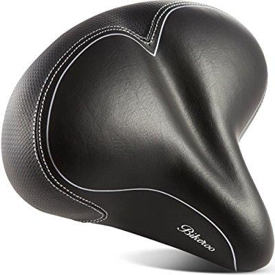 Comfortable Bike Saddle Wide Cushioned Bicycle Seat Bikeroo - Additional View
