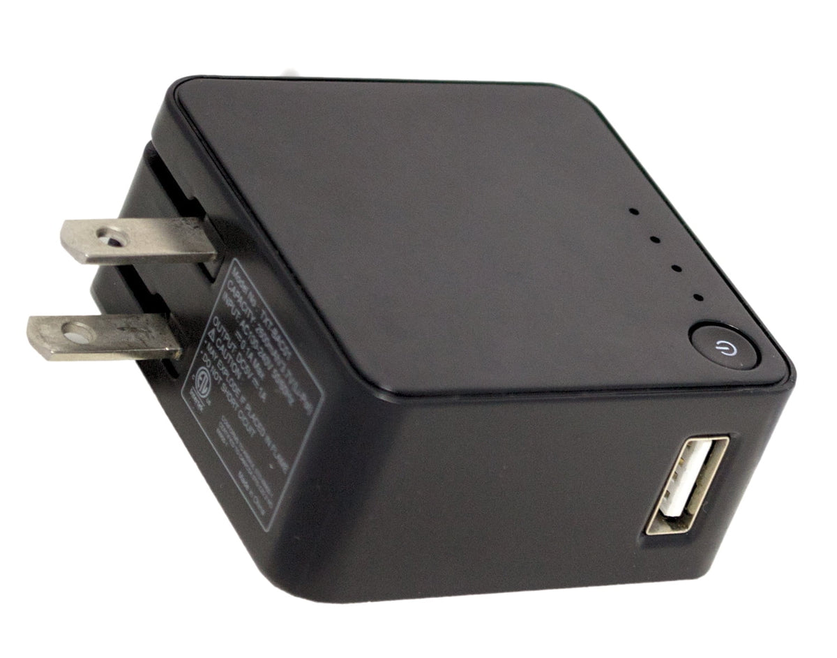 2 In 1 USB-A Wall Charger w/2600mah Back Up Battery Fuse - Additional View